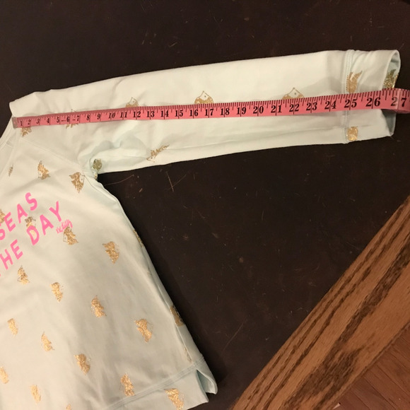 Lilly Pulitzer Braydon Pullover UPF 50+ Pink Sunset Seas the Day Graphic - MED - Picture 9 of 11